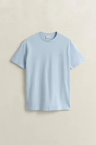 GANT - Two-Toned Piqué T-Shirt sky blue - Gr. - XXXL