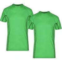James & Nicholson Laufshirt Doppelpack Herren Sportshirt modische reflektierende Details JN421 (Doppelpack, 2 Stück) Feuchtigkeitsregulierend, atmungsaktiv und schnell trocknend