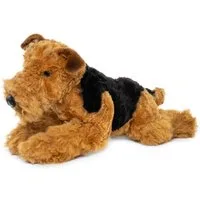 Uni-Toys Kuscheltier Airedale Terrier, liegend - 43 cm (Länge) - Plüsch-Hund - Plüschtier, zu 100 % recyceltes Füllmaterial