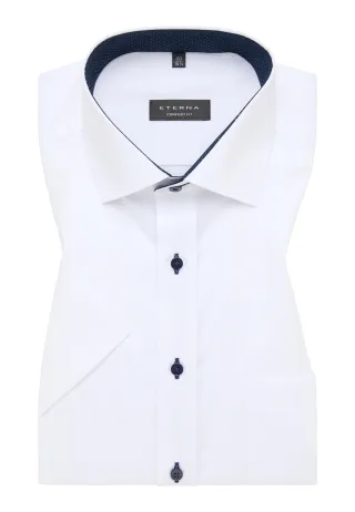 ETERNA - Hemd Pinpoint Kurzarm weiß - Gr. - 48