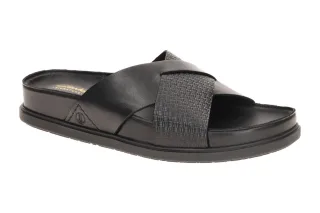Clarks 26181382 7 TORFORD CROSS Herren Sandale Schwarz - bequeme Kreuzriemen