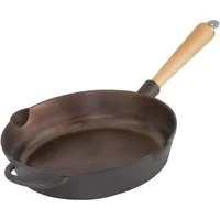 Mahlzeit Grillpfanne Polierte Gusseisenpfanne Ø 27 cm, Bratpfanne mit zwei Ausgießern, Gusseisen (1-tlg)