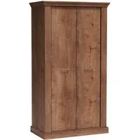 Masseno Drehtürenschrank DESIO 107 cm Kleiderschrank 2 Türen Schlafzimmerschrank Braun