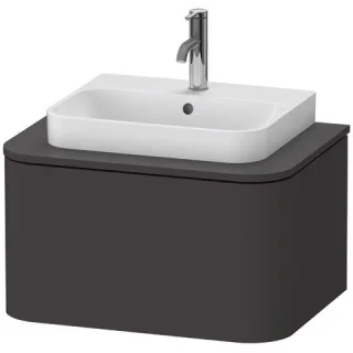 Duravit Happy D.2 Plus Konsolenwaschtischunterbau wandhängend Graphit Supermatt 650x480x354 mm - HP4 HP4940080800010