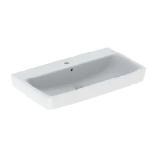 Geberit Renova Plan Waschtisch 501698001 85x48cm, Hahnloch mittig, mit Überlauf, weiß