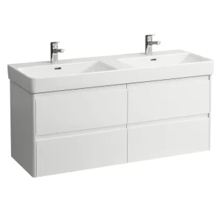LAUFEN Waschtischunterschrank BASE 2.0 446x1269x515 4 Schubl m. Griffmulde f.WT H814968 weiß glzd, H H4113341082611