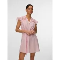 Vero Moda Minikleid VMLINE SS SHORT DRESS WVN NOOS Baumwolle