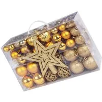 Bundviel Weihnachtsbaumkugel 101 teilig Weihnachtskugeln Baumspitze Christbaumkugel bis Ø 6 cm