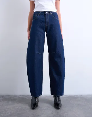 topshop - TSBENTE MW DNM JEANS DB Dark Blue Denim - Gr. - 32