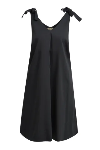 Smith&Soul - Short Dress with Knots black - Gr. - M