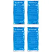 relaxdays Kühlpad Kühlpads rechteckig 4er Set blau, 4-tlg.