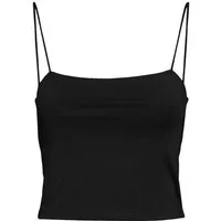 Noisy may Shirttop Einfarbiges Crop mit Spaghettiträgern für Damen NMTERESA CROPPED S/L TOP NOOS