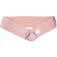 MIRROSI Taillengürtel Leo Unifarbe breit 8cm für Taillenumfang 85 bis 110cm, ONESIZE (Unifarben, Angenehmes Tragesgefühl, Leopard Muster) Breiter Stretch Gürtel