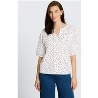TOM TAILOR T-Shirt T-Shirt T-Shirt mit Punktemuster