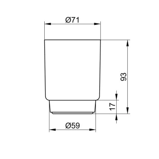 Keuco Acrylglas-Becher Plan 14950, 14950000100 14950000100