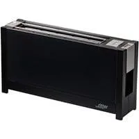 Langschlitz-Toaster volcano 5 schwarz, 950 Watt, für 2 Scheiben Toast