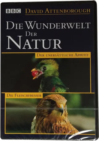 David Attenborough DIE WUNDERWELT DER NATUR "Der unersättliche Appetit" und "Die Fleischfresser" (aus der Serie: "Das Leben der Vögel") Weltbild DVD 1998 Laufzeit 90'