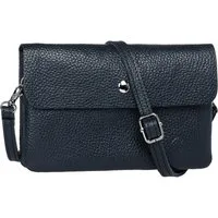 Caspar Umhängetasche Mini Leder Clutch Damen Handtasche - CLASSIC LINE - Modell No.827, leicht, elegant & unempfindlich - 100% Echtleder - Handmade in Italy