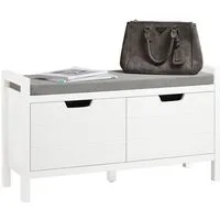 SoBuy Schuhbank FSR63-II, Schuhorganizer Schuhbank mit Sitzfläche, gepolstert, Sitzbank mit Stauraum Schuhregal Sitzkommode, Flur Schlafzimmer