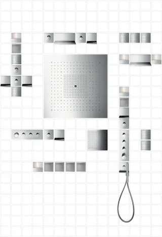 Hansgrohe Kopfbrause Axor Starck ShowerHeaven 720x720mm edelstahl ohne Licht, 10625800 10625800