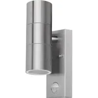 Grafner Außen-Wandleuchte Wandlampe mit Bewegungsmelder Edelstahl Up&Down 26APIR, Bewegungsmelder, ohne Leuchtmittel, Je nach Leuchtmittel