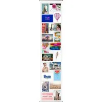 trendfinding Bilderrahmen Collage Fotovorhang mit Metallstange für 20 Fotos im Format 10x15 cm, für 20 Bilder (1 St), 10 Fotos im Querformat und 10 Fotos im Hochformat