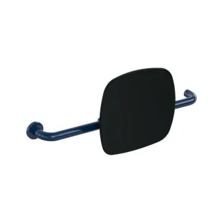 Hewi 801 Rückenstütze 801.51.9263L50 Wandabstand 150mm, Ausführung links, Lehne tiefschwarz, stahlblau