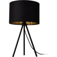 lux.pro Tischleuchte, ohne Leuchtmittel, »Metz« Tischlampe Tripod schwarz-gold