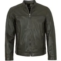 Jilani Lederjacke Jamie Jilani - Herren Lederjacke Lammnappa khaki