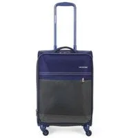NEWCOM Weichgepäck-Trolley Design Stoffkoffer / Reisekoffer / Weichschalenkoffer, 4 Rollen, 24 Zoll, Blau, Super Leicht, Haltbar Weichgepäck