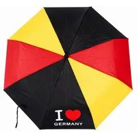 Susino Taschenregenschirm "I love Germay", Manueller Teleskop Taschenschirm, Regenschirm ø98 cm