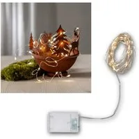 STAR TRADING LED-Lichterkette Draht-Lichterkette DREWDROPS, 40 LED warmweiß, 4m