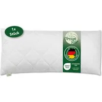 Dreamstar Microfaserkissen Kopfkissen - einzeln & 2er Set - 40x80 & 80x80 cm - weich & fest, Füllung: 100% Polyester, Seitenschläfer, Bauchschläfer, Rückenschläfer, Reißverschluss für Füllung - waschbar - allergikerfreundlich -