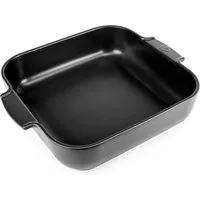 PEUGEOT Auflaufform APPOLIA Keramik 36cm Quadratisch Satin-Schwarz, Keramik, Keramik