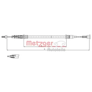 Metzger Handbremsseil hinten rechts Opel Corsa Tigra