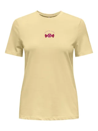 ONLY - ONLFOODIE REG S/S TOP BOX JRS Sunlight - Gr. - M