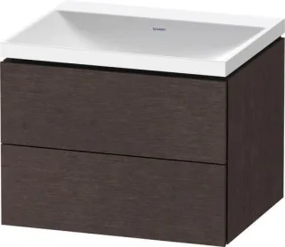 Duravit L-Cube c-shaped Set wandhängend Eiche dunkel gebürstet Matt 600x480x480 mm - LC6950N72720000 LC6950N72720000