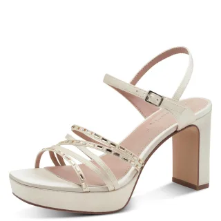 Tamaris - Da.-Sandalette pearl - Gr. - 37