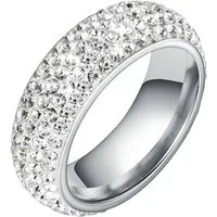 LuxusKollektion Silberring Ringe Herren Ehering Edelstahl 8mm Zirkon Silber Silber 67 (21.3)