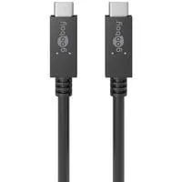 USB 3.2 Gen 2 Kabel, USB-C Stecker > USB-C Stecker schwarz, 1 Meter, PD, Laden mit bis zu 100 Watt