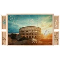 MALATEC Puzzleunterlage Puzzlebrett Holzbrett, (Spar-Set, 1-tlg., Puzzleliebhaber), Puzzles bis 1.500 Teile, sorgt für organisiertes Puzzeln