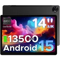 DOOGEE 2026 DOOGEE Tablet Tab E3 Max 14 Zoll 13500mAh, Helio G100 Android 15 Tablet (14", 256 GB, Android 15, 4G, 256GB ROM /2TB, 16MP + 8MP, Gemini AI/4G LTE/5G WLAN/GPS/GMS)