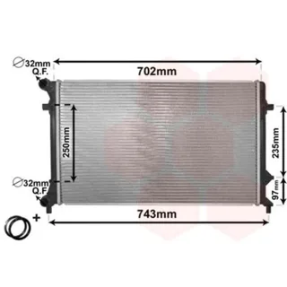 Van Wezel Wasserk?hler Audi A3 Seat Altea Skoda Octavia VW Golf Jetta