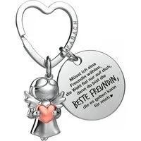 FABACH Schlüsselanhänger Schutzengel Star in Charms Größe mit Gravur "Beste Freundin"