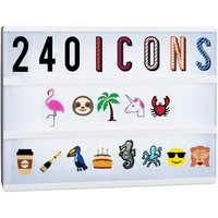relaxdays Sticker Lightbox Ergänzungsset mit 240 Zeichen