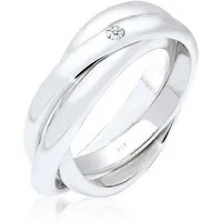 Elli DIAMONDS Verlobungsring Diamant Brillantschliff (0.03 ct) 925 Sterling Silber