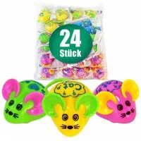 B&G INTERNATIONAL Spielfigur 24 Stück Spielzeug Maus mit Rückzug - ca. 7,5 cm, (24-tlg)