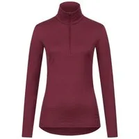 Alpenwert Funktionsshirt Damen Zip-Pullover aus 100% Merinowolle – atmungsaktiv (1 Pack) Antibakteriell, Anti-Schweiß-Geruch, Outdoor & Funktionsshirt