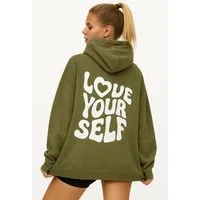 Worldclassca Hoodie Worldclassca Oversized LOVE SELF Hoodie Kapuzenpullover Sweatshirt
