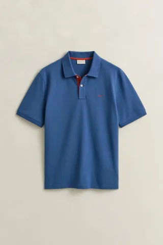 GANT - Kontrast Piqué Poloshirt vintage blue - Gr. - M